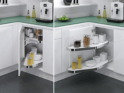 An innovative corner cabinet solution!!
