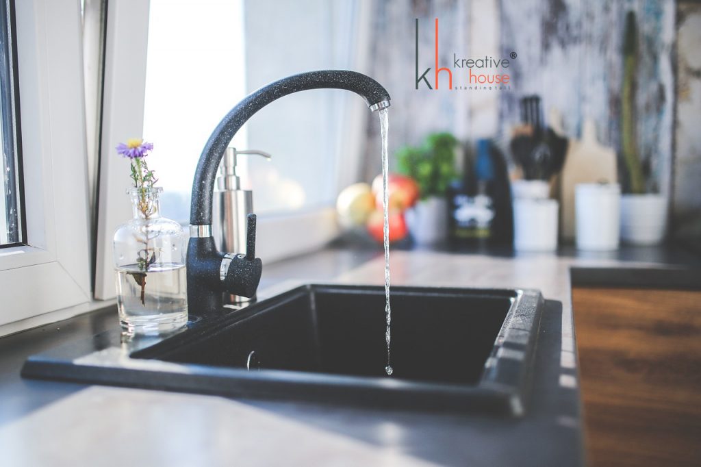Best Kitchen Design in Hyderabad - Tap Black Faucet Kitchen Sink Interior Design