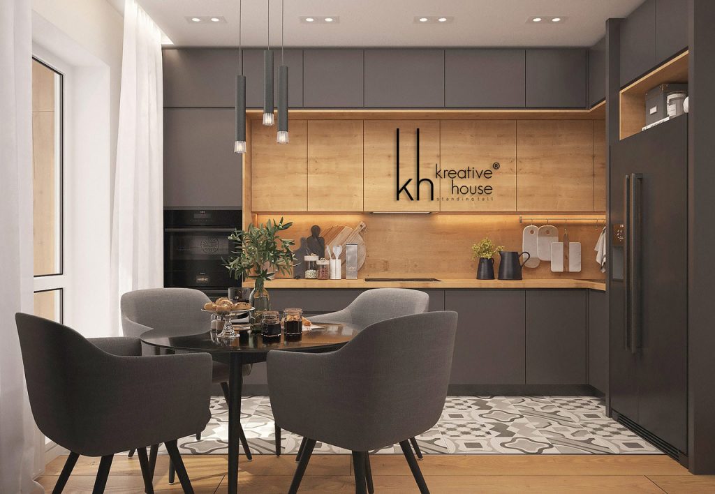 Stylish Interior Designs for Modern Kitchen - Kitchen loft strict style interior design
