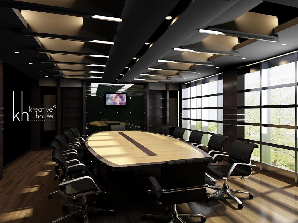 Office Space Designs by Interior Designers - Light interior design tv multi-screen office