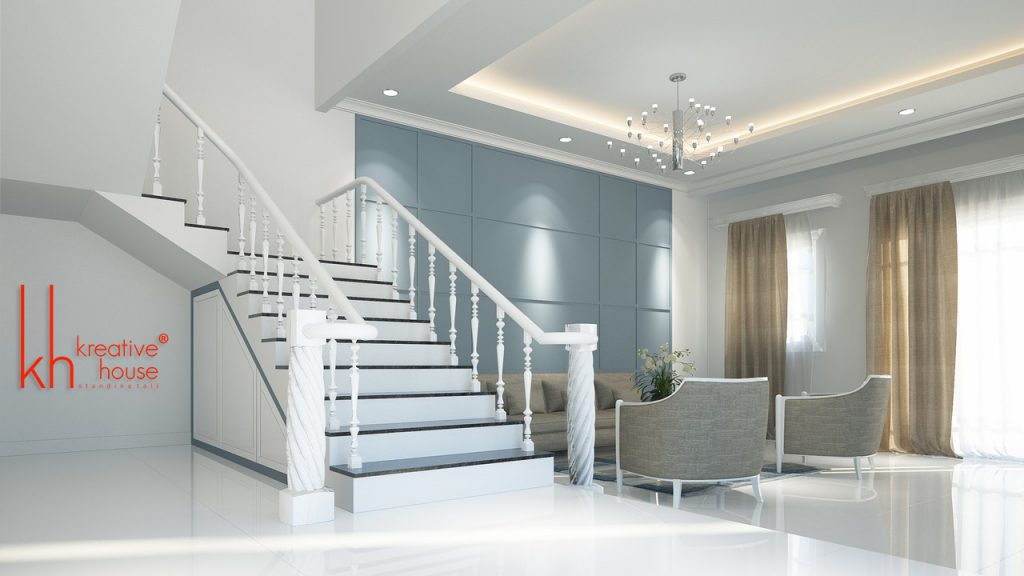 Interior design ideas by residential designers in Hyderabad - interior neoclassical design luxury 3d white