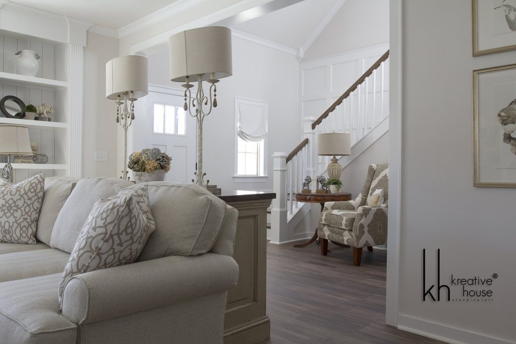 Interior design ideas for Living Room - Living Room House Interior Design Lampshade White