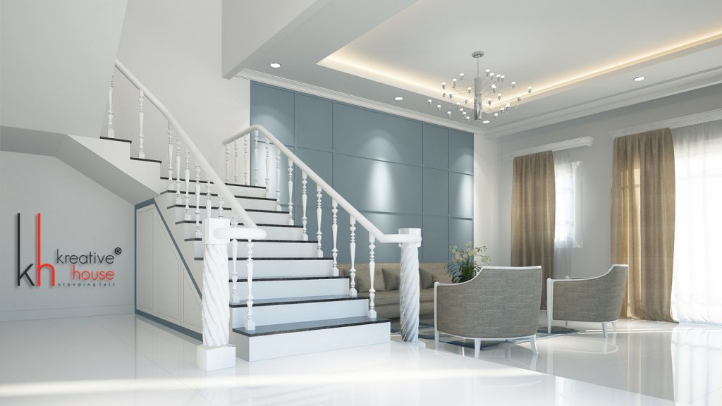 Classical Luxury Interior Designs-3d white