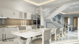 Luxury interior design - 3d white