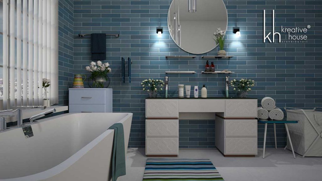 Bathroom Blue Tile Design Ideas
